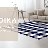 Rustic Coastal Blue Checkered Style(Blue)