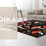 Contemporary Earthy Floral(Red)