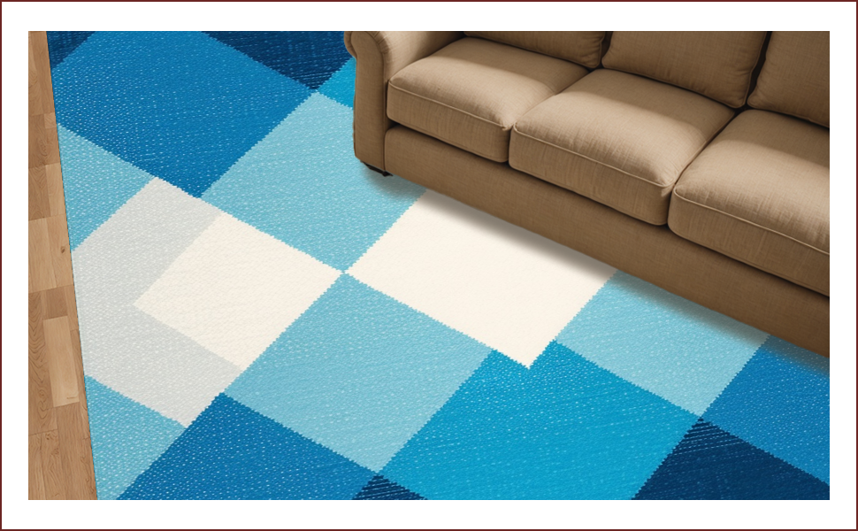 Ultra Soft Area Rug, Non Slip, Stain Resistant, Washable Area Rugs for Living Room, Bedroom, boys bedroom space rug(Blue) - ODIKA
