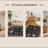 Chic Rustic Floral Accents(Black)