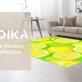 Bold Tropical Graphic Floor Accent(Yellow)