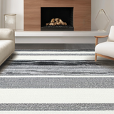 Modern Denim Striped Event Mat(Gray)