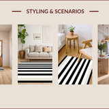 Striped Modern Kitchen Area(Black)