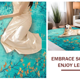 Dynamic Colorful Leafy Art Arrangement(Blue)