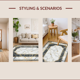 Geometric Gold Accented Visual Harmony(White)