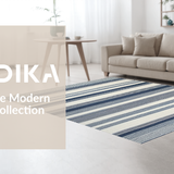 Artful Modern Tiled Stripe Arrangement(Blue)