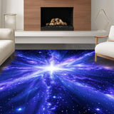 Charming Playful Owl Galaxy Scene(Blue)