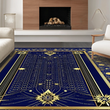 Elegant Trellis Gold Accents(Blue)