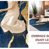 Luxe Marble Effect Decorative(Blue)