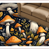 Witchy Black Kitchen Runner(Orange)
