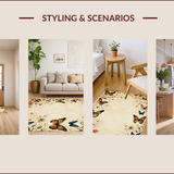 Modern Vintage Non Slip Throw(Beige)