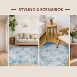 Geometric Octagon Gray Elegance(Blue)