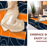 Vibrant Orange Graphic Motif(Black)