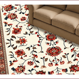 Floral Boho Low Pile(White)