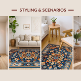 Artful Ogee Motif in Warm Hues(Blue)