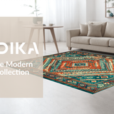 Rustic Patterned Elegance Statement(Blue)