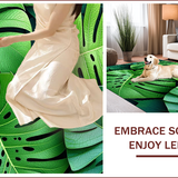 Fun Green Leaf Bathtub for Tropical Decor(Green)