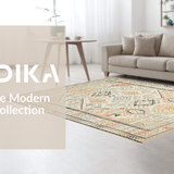 Stylish Half Circle Abstract Motif(Beige)