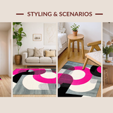 Bold Retro Circular Geometry Palette(Pink)