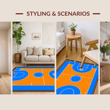 Trendy Abstract Court Visuals(Blue)