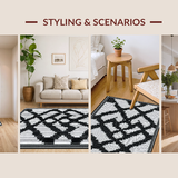 Minimalist Black and White Checker Design(Black)