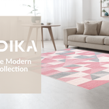 Contemporary Plush Geometrics(Pink)