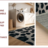 Modern Dark Grey Leopard Print(Black)