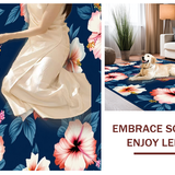 Chic Hibiscus Patterned Design(Blue)