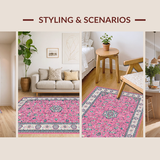 Rustic Beige Floral Harmony(Pink)