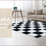 Minimalist Checkered for Pet Friendly Homes(Black)