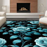 Lush Floral Motif with Depth(Blue)
