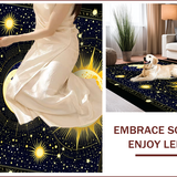 Ultra Soft Area Rug, Non Slip, Stain Resistant, Washable Area Rugs for Living Room, Bedroom, yin yang zodiac constellation(Gold) - ODIKA