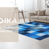 Modern Vibrant Geometric Motif(Blue)
