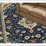 Luxurious Blue Tiled Medallion Design(Blue)