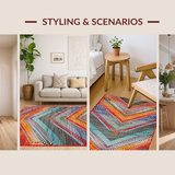 Artisanal Rustic Patchwork Design(Red)