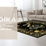 Whimsical Serpent Motif Design(Black)