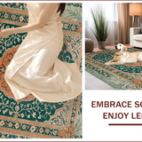 Ultra Soft Area Rug, Non Slip, Stain Resistant, Washable Area Rugs for Living Room, Bedroom, Boho Vintage Soft Non-Slip Living Room(Green) - ODIKA