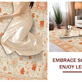 Cozy Amber Toned Geometric Print(Beige)