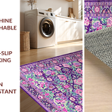 Whimsical Purple Floral Tapestry(Purple)