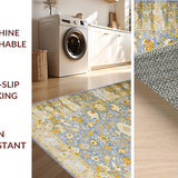 Artful Minimalist Symmetrical Floral Elements(Blue)