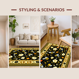 Joyful Colorful Floral Medley(Black)
