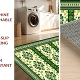 Minimalist Shamrock Patterned Welcome Mat(Green)