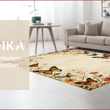 Modern Vintage Non Slip Throw(Beige)