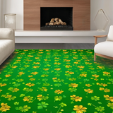 Whimsical Green Floral Design(Green)