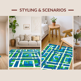 Whimsical Road Traffic Exploration Mat(Blue)
