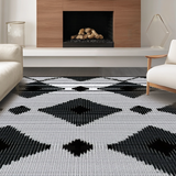Minimalist Black and White Trellis(Black)