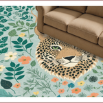 Ultra Soft Area Rug, Non Slip, Stain Resistant, Washable Area Rugs for Living Room, Bedroom, Modern Colorful Jungle Animal Play Rug(Gray) - ODIKA