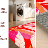 Artful Geometric Leaf Arrangement(Red)