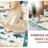 Aqua Alphabet Mat Sea Creature Kids Play Area(Blue)