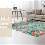 Sage Green Vintage Tiled Motif(Green)